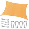 Rectangle Top Canopy 98% UV Block Awning Shelter 185GSM HDPE Patio Cover with Snap Hooks Ropes for Outdoor Garden Backyard