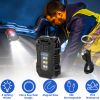 Mini Pocket Keychain Flashlight EDC Flashlight LED COB Portable Clip on Flashlight Waterproof Mini Powerful Flashlight with Magnet 8 Modes for Repairi