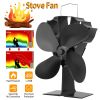 Heat Powered Stove Fan Aluminum Silent Eco Fan For Wood Log Burner Fireplace Warm Air Fan For Winter