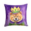 Chow Chow King of Mardi Gras Throw Pillow Machine Washable, Indoor Outdoor Decorative Pillow for Couch, Bed or Patio, 14Hx14W