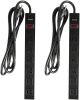 Bosonshop 2 Pack Long Power Strip Surge Protector, 6 Outlets Metal Heavy Duty Power Outlet, Wall Mountable with Hook & Loop, 6 ft Long Extension Cord