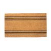 Welcome Doormats Natural Coco Coir Mats with Non Slip PVC Backing Beige Black 30x17 inch Indoor Outdoor Mats for Home & Office Floor Mats for Door Dec