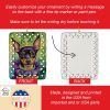 Miniature Pinscher King of Mardi Gras Porcelain Ornament Christmas Tree Hanging Decorations for Home Christmas Holiday, Rectangle, Gift, Multicolor