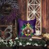 Chocolate Poodle King of Mardi Gras Throw Pillow Machine Washable, Indoor Outdoor Decorative Pillow for Couch, Bed or Patio, 18Hx18W
