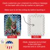 Pit Bull Terrier Christmas Reindeer Porcelain Ornament Christmas Tree Hanging Decorations for Home Christmas Holiday, Rectangle, Gift, Multicolor