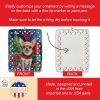 Chihuahua Christmas Reindeer Porcelain Ornament Christmas Tree Hanging Decorations for Home Christmas Holiday, Rectangle, Gift, Multicolor