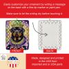 Rottweiler King of Mardi Gras Porcelain Ornament Christmas Tree Hanging Decorations for Home Christmas Holiday, Rectangle, Gift, Multicolor