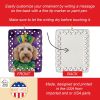 Labradoodle King of Mardi Gras Porcelain Ornament Christmas Tree Hanging Decorations for Home Christmas Holiday, Rectangle, Gift, Multicolor