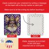 Papillon King of Mardi Gras Porcelain Ornament Christmas Tree Hanging Decorations for Home Christmas Holiday, Rectangle, Gift, Multicolor