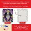 Japanese Chin King of Mardi Gras Porcelain Ornament Christmas Tree Hanging Decorations for Home Christmas Holiday, Rectangle, Gift, Multicolor