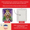Goldendoodle King of Mardi Gras Porcelain Ornament Christmas Tree Hanging Decorations for Home Christmas Holiday, Rectangle, Gift, Multicolor