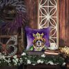 Saint Bernard King of Mardi Gras Throw Pillow Machine Washable, Indoor Outdoor Decorative Pillow for Couch, Bed or Patio, 18Hx18W