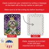 Lhasa Apso King of Mardi Gras Porcelain Ornament Christmas Tree Hanging Decorations for Home Christmas Holiday, Rectangle, Gift, Multicolor