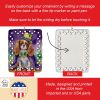Cavalier Spaniel King of Mardi Gras Porcelain Ornament Christmas Tree Hanging Decorations for Home Christmas Holiday, Rectangle, Gift, Multicolor