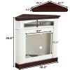 Corner electric fireplace with mantelpiece for living room or bedroom, replaceable fireplace insert heaters, realistic log and flame effects