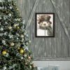 Trendy Decor 4U Old World Frosty The Snowman Black Framed Wall Art for Living Room, Holiday Wall Art Print for Home Decor