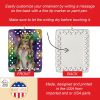 Sheltie King of Mardi Gras Porcelain Ornament Christmas Tree Hanging Decorations for Home Christmas Holiday, Rectangle, Gift, Multicolor