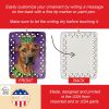 Rhodesian Ridgeback King of Mardi Gras Porcelain Ornament Christmas Tree Hanging Decorations for Home Christmas Holiday, Rectangle, Gift, Multicolor