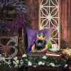 Black Pug King of Mardi Gras Throw Pillow Machine Washable, Indoor Outdoor Decorative Pillow for Couch, Bed or Patio, 18Hx18W