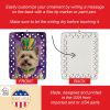 Cairn Terrier King of Mardi Gras Porcelain Ornament Christmas Tree Hanging Decorations for Home Christmas Holiday, Rectangle, Gift, Multicolor
