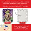 Labrador Retriever King of Mardi Gras Porcelain Ornament Christmas Tree Hanging Decorations for Home Christmas Holiday, Rectangle, Gift, Multicolor