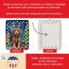 Labradoodle Christmas Reindeer Porcelain Ornament Christmas Tree Hanging Decorations for Home Christmas Holiday, Rectangle, Gift, Multicolor