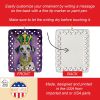 Dalmatian King of Mardi Gras Porcelain Ornament Christmas Tree Hanging Decorations for Home Christmas Holiday, Rectangle, Gift, Multicolor