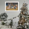 Trendy Decor 4U The Greatest Gift of All - The Birth of Christ White Framed Wall Art for Living Room, Nativity Wall Art Print for Home Decor