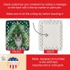 La Perm Cat By the Christmas Tree Porcelain Ornament Christmas Tree Hanging Decorations for Home Christmas Holiday, Rectangle, Gift, Multicolor