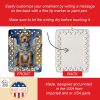 Staffordshire Bull Terrier My Angel Porcelain Ornament Christmas Tree Hanging Decorations for Home Christmas Holiday, Rectangle, Gift, Multicolor