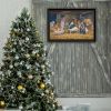 Trendy Decor 4U The Greatest Gift of All - The Birth of Christ Black Framed Wall Art for Living Room, Nativity Wall Art Print for Home Decor