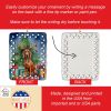 Redbone Coonhound Christmas Reindeer Porcelain Ornament Christmas Tree Hanging Decorations for Home Christmas Holiday, Rectangle, Gift, Multicolor