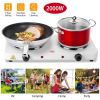 2000W Double Electric Burner Portable Dual Counter Stove Countertop Hot Plate Kitchen Cooker Stove with 5 Gear Temperature Control