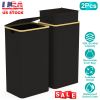 2Pcs Collapsible Laundry Hamper with Lid Handle 100L/26.4Gal Capacity Vertical Laundry Basket Foldable Bamboo Basket Dirty Clothes Organizer with Inne