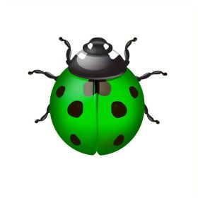 1pc/6pcs, Metal Ladybugs Wall Decor, Metal Ladybugs Hanging Decor, Home Decor, Garden Decor, Wall Decor, Bedroom Decor, Wedding Decor, Party Decor (Color: green)
