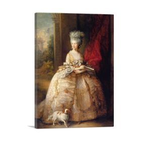 Queen Charlotte 1781 (Type: Standard Framed Canvas Print, size: 12" x 8" / 30cm x 20cm (approx))