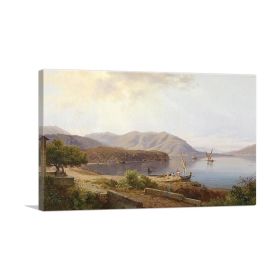 Motif At San Felice On Lake Garda 1854 (Type: Standard Framed Canvas Print, size: 12" x 8" / 30cm x 20cm (approx))