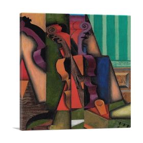 Violin And Guitar 1913 (Type: Standard Framed Canvas Print, size: 24" x 24" / 60cm x 60cm (approx))