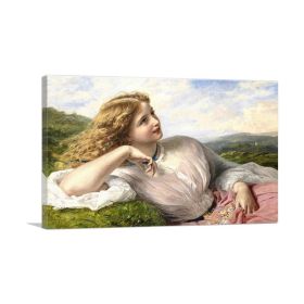 The Song Of The Lark 1903 (Type: Standard Framed Canvas Print, size: 16" x 12" / 42cm x 30cm (approx))