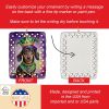Dachshund King of Mardi Gras Porcelain Ornament Christmas Tree Hanging Decorations for Home Christmas Holiday, Rectangle, Gift, Multicolor