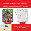 Cocker Spaniel King of Mardi Gras Porcelain Ornament Christmas Tree Hanging Decorations for Home Christmas Holiday, Rectangle, Gift, Multicolor