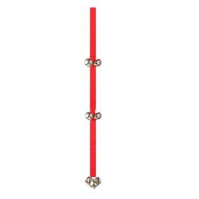 Dog Doorbells Adjustable Pet Doorbells Dog Potty Bells for Dog Training 7 Extra Large Loud 1.4” DoorBells (Option: Red)