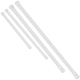 Tension Curtain Rod Spring Load Adjustable Curtain Pole Heavy-Duty Steel 4 Sizes for Bathroom Wardrobe Kitchen Balcony (Option: 50cm)