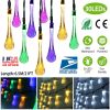 Outdoor Solar String Lights 21 Feet 30 LEDs Water Drop Solar Powered Lights Waterproof Solar Fairy Lights Decorative Solar Powered Lights for Home Pat