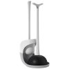 Toilet Plunger and Brush Combo Set with Ventilated Holder 2 in 1 Toilet Cleaning Tools Set with Caddy Stand for Bathroom